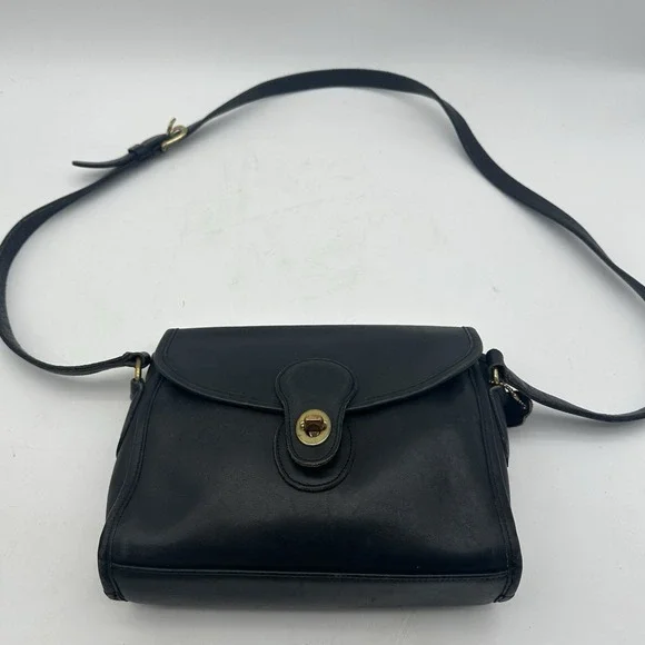 Vintage‎ Coach Devon Crossbody Bag Black Leather Handbag No 0255 235 - Picture 10 of 15